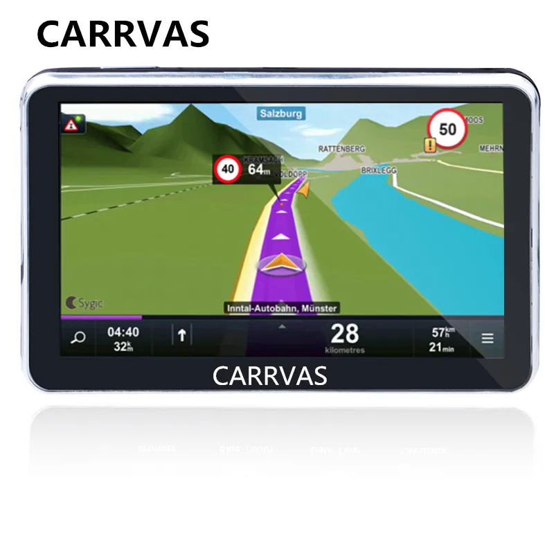 CARRVAS 5 дюймов Tuck gps навигация 8G rom 256M ram Автомобильный gps навигатор 800Mhz cpu новые карты Европы и России