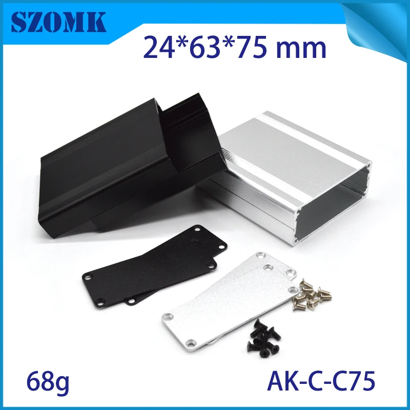 Szomk Custom Diy Extruded Aluminum Heat Sink Enclosure for inverter relay GPS tracker aluminum box audio display junction box (3)