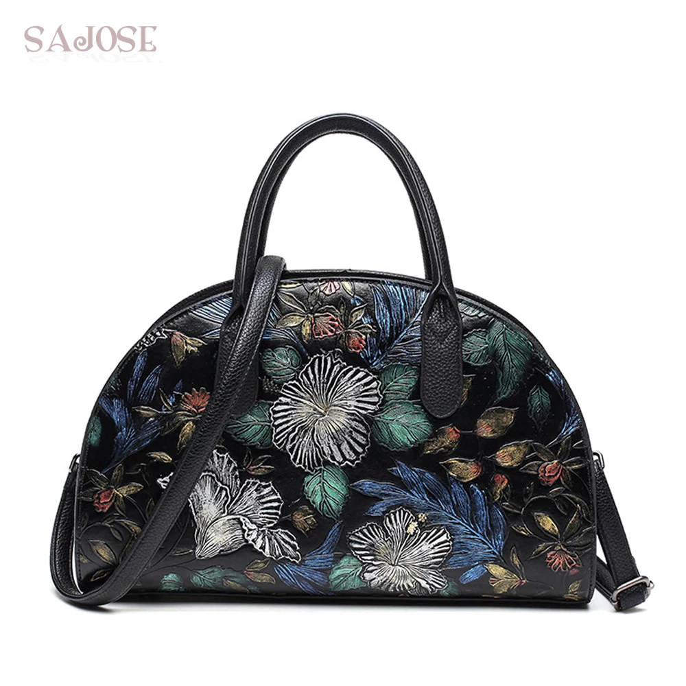 

Women Bags Designer Brand Ladies Tote Hand Bag Embroidered Butterfly Vintage Leather Bag Luxury Shoulder Handbags Drop Shipping