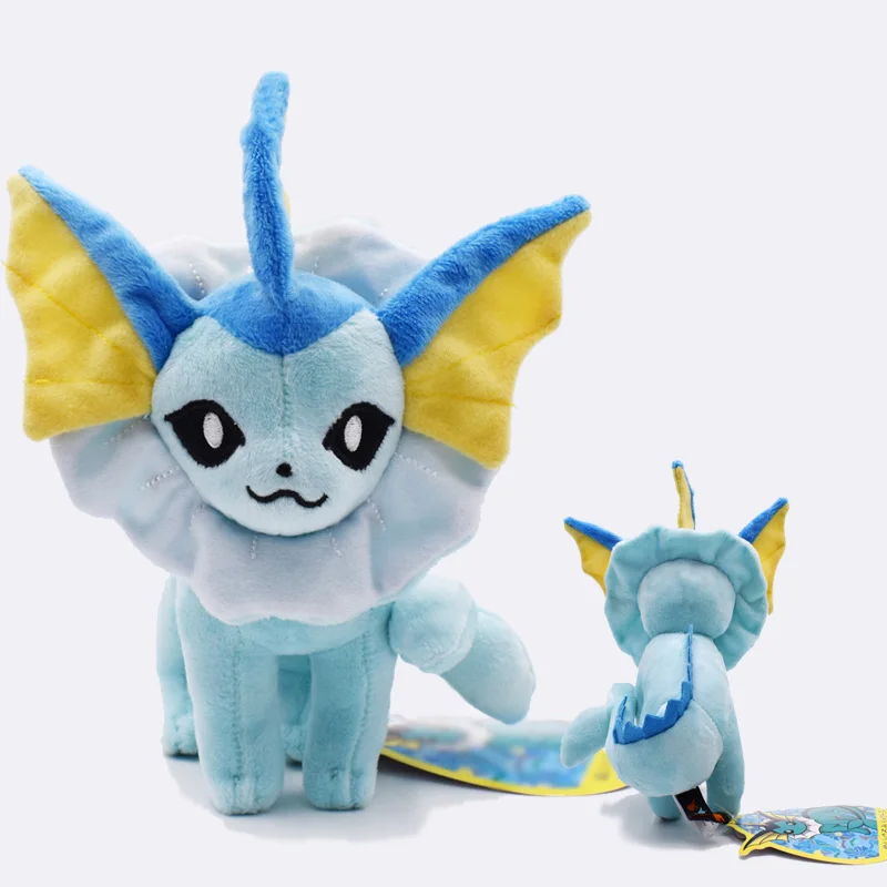 16~ 20 см EEVEE Espeon Peluche Umbreon Jolteon Glaceon Vaporeon Flareon Leafeon Мягкие плюшевые игрушки куклы - Цвет: Stand Vaporeon