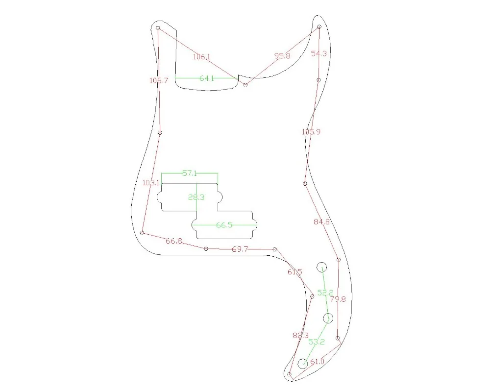 Musiclily 13 отверстие P бас накладки для Fender американский/мексиканский стандарт точность бас, 3 ply черный