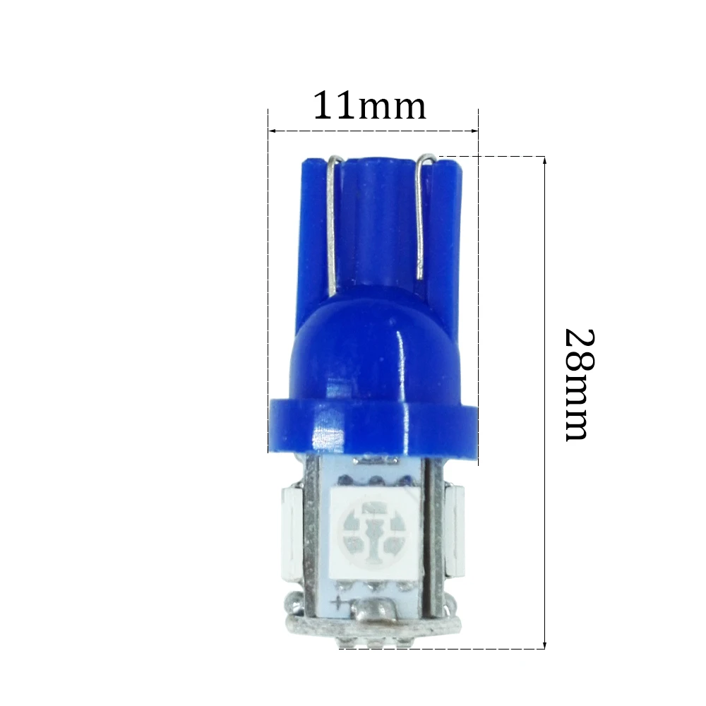 ECAHAYAKU 2X T10 W5W светодиодный светильник 5 SMD белый синий лед 5050 194 168 супер яркие