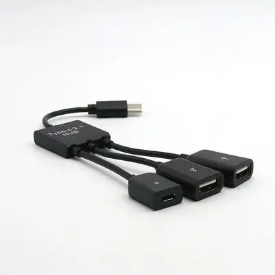 2018 компьютерные аксессуары кабель типа C 3 в 1 USB Тип OTG хост-кабель концентратор