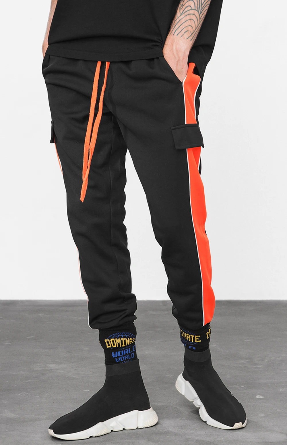 Осенние оранжевые ретро брюки мужские спортивные брюки-карго для бега спортивные штаны для мужчин и женщин в стиле хип-хоп
