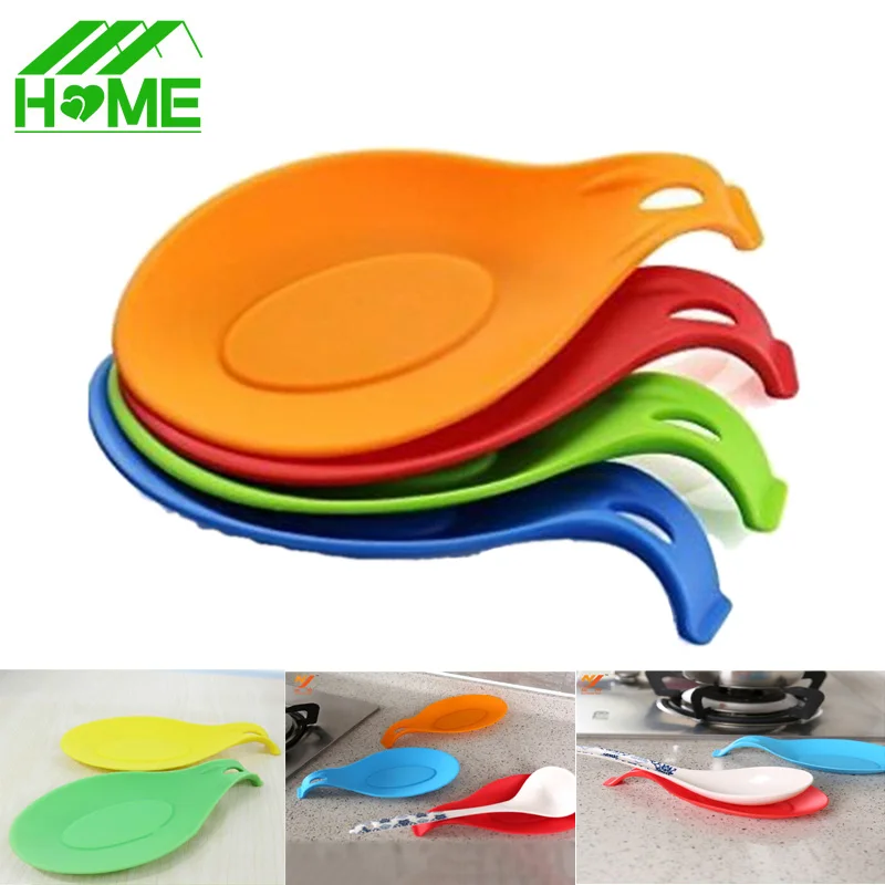 Silicone Spoon Insulation dinner table placemats mat pad Non-slip Heat Resistant kitchen Cup Coaster Tray bbq grill baking mats | Дом и сад