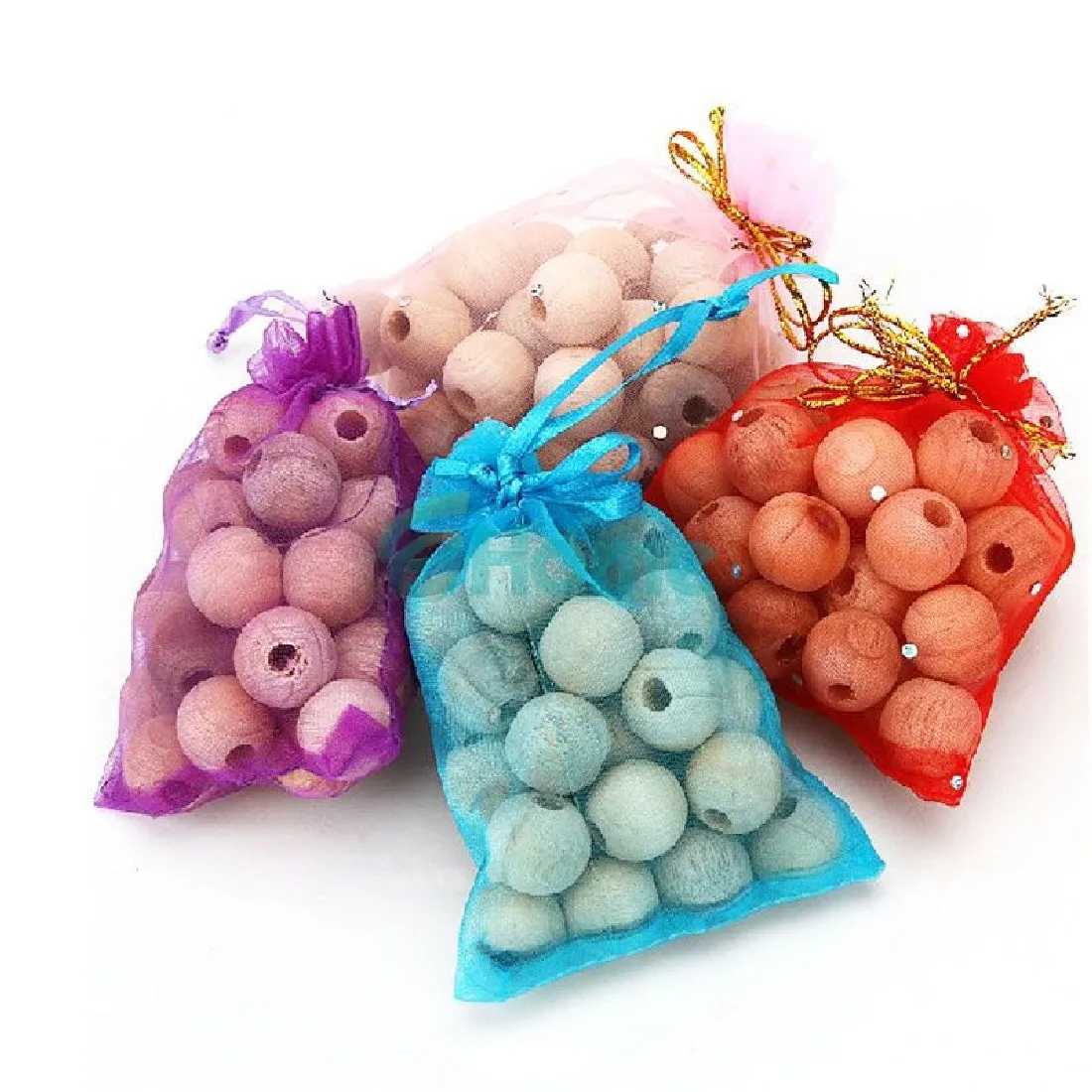 10 Packs Cedar Moth Balls Wood Camphor Bug Repellent Wardrobes Clothin