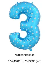 Pink Blue Star Heart Dot Number Helium Air Balloons Wedding Birthday Party Decorations Inflatable Baloes Number