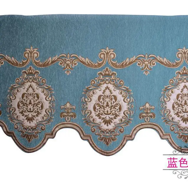 1 метр декоративная занавеска для гостиной ткань кружево для Diy жаккардовая ткань цветочный текстиль Материал Tecido синель ткань Costura - Цвет: 2