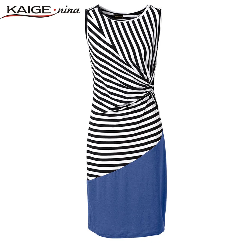 Kaige. نينا جديد أزياء الساخن بيع المرأة أكمام مستقيم قصيرة عارضة اللباس 9015 a