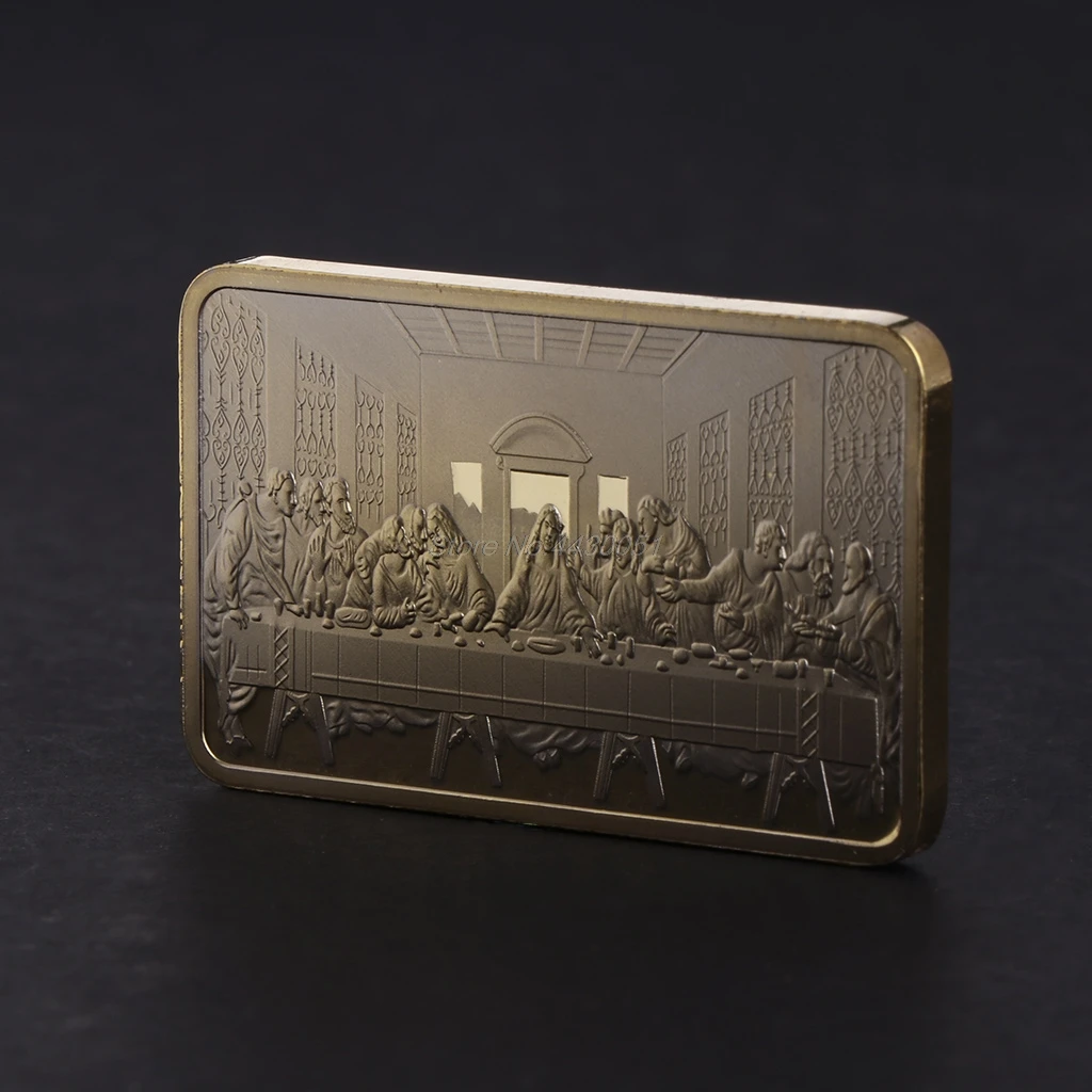 Elegant Commemorative Coin Square Jesus Dinner Bitcoin Collection Art Alloy Elegant Commemorative Coin Square Jesus Dinner Bitcoin Collection Art Alloy