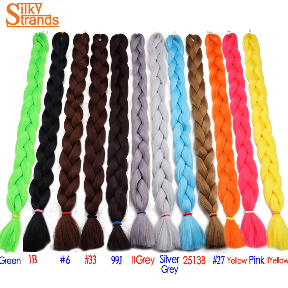 Silky Strands Kanekalon Jumbo Braids Bulk Synthetic Hair ...