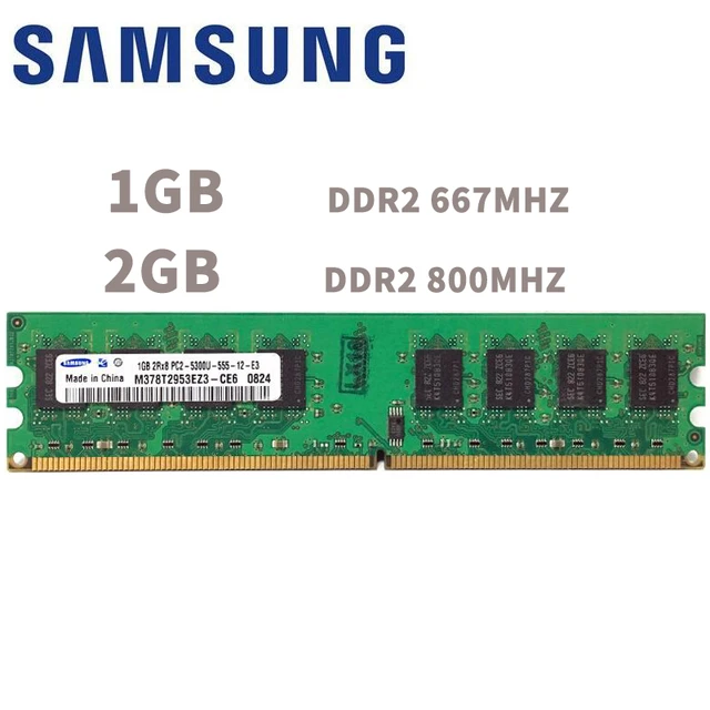 calcular Susurro Parlamento Samsung 1gb 2gb Desktop Ddr2 Pc2 Memory 667 800 Mhz 667mhz 800mhz Module 1g  2g 5300 6400 Ram 5300u 6400u Computer Memory - Rams - AliExpress