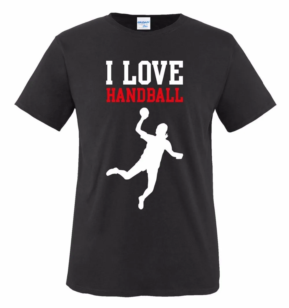 Мужская модная футболка 2019 с коротким рукавом I Love Handball-Herren Повседневная | одежда