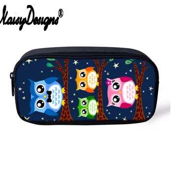 

Cartoon Owl Kids Pencil Bags Girls Women Makeup Bag Cosmetics Case Pen Box For Children School Stationery Organizer