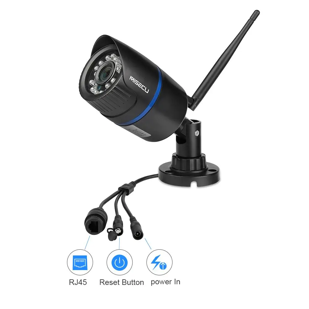 MISECU Audio H.264 Wifi 2.0MP IP camera built in 64GB SD slot 1920*1080P P2P