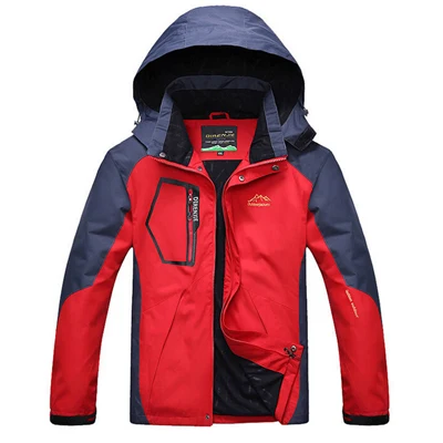 Мужская Весенняя флисовая куртка для спорта на открытом воздухе, водонепроницаемая куртка для походов, кемпинга, походов, мужская куртка RM019 - Цвет: Red