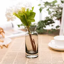 Wedding Decor Glass Vase Modern Style Glass Bottle Vase Cylindrical Flower Vase Home Decorative Floral Glass Bottle with Ribbon m style ваза настольная vase glass cool orange