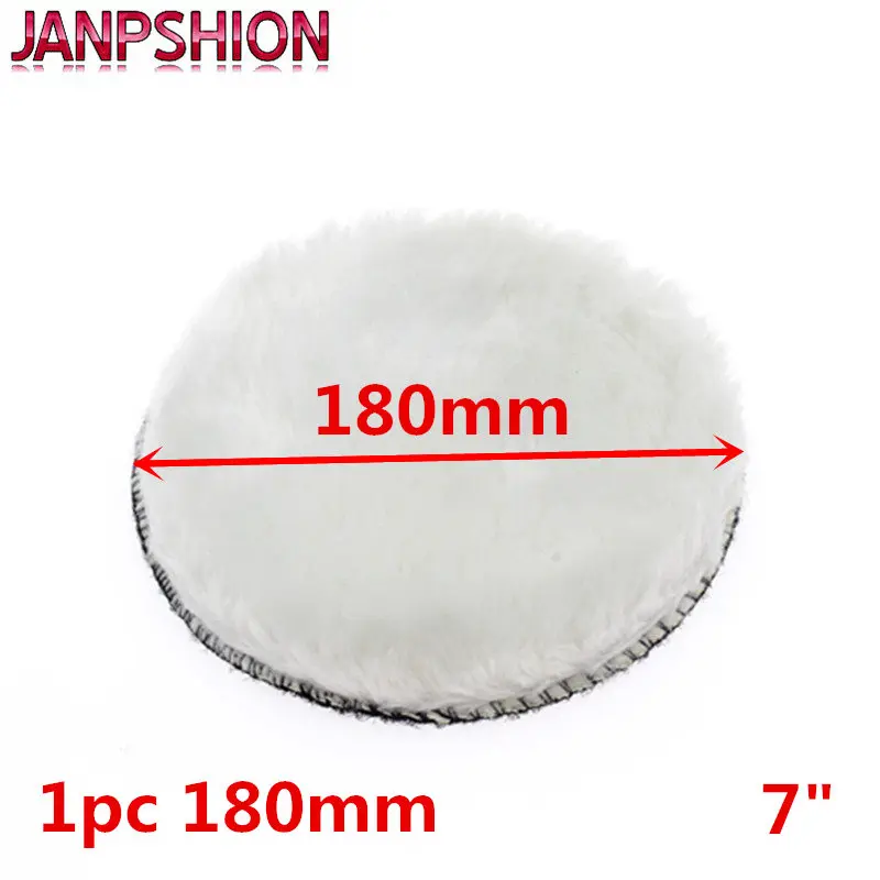 JANPSHION 180mm car polishing pad 7 inch polish waxing pads Wool Polisher Bonnet For Car paint Care