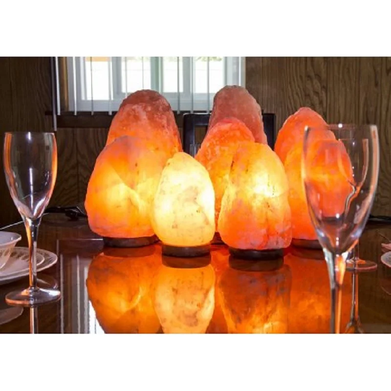

Hand Crafted Rock Lamp Night Light Natural Crystal Salt Lamp Creative Eye Care Small Release Ion Ionizer Home Decor Light