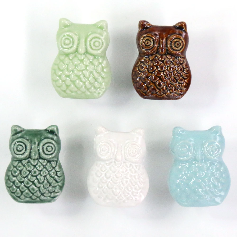 Unique Rustic Decorative Owl Knobs Kitchen Cupboard Drawer Knob Pulls