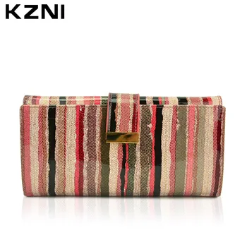 

KZNI Designer Wallet Female Day Clutches Genuine Leather Womens Purse Money Portefeuille Femme Women Lock Wallet Card Holder2048