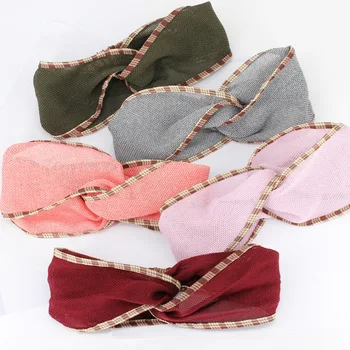 

3pcs/lot Hollowed Out Plaid Hair Bands For Girls Twisted Crossed Headbands Hole Checked Turban Summer Hair Accessories For Women