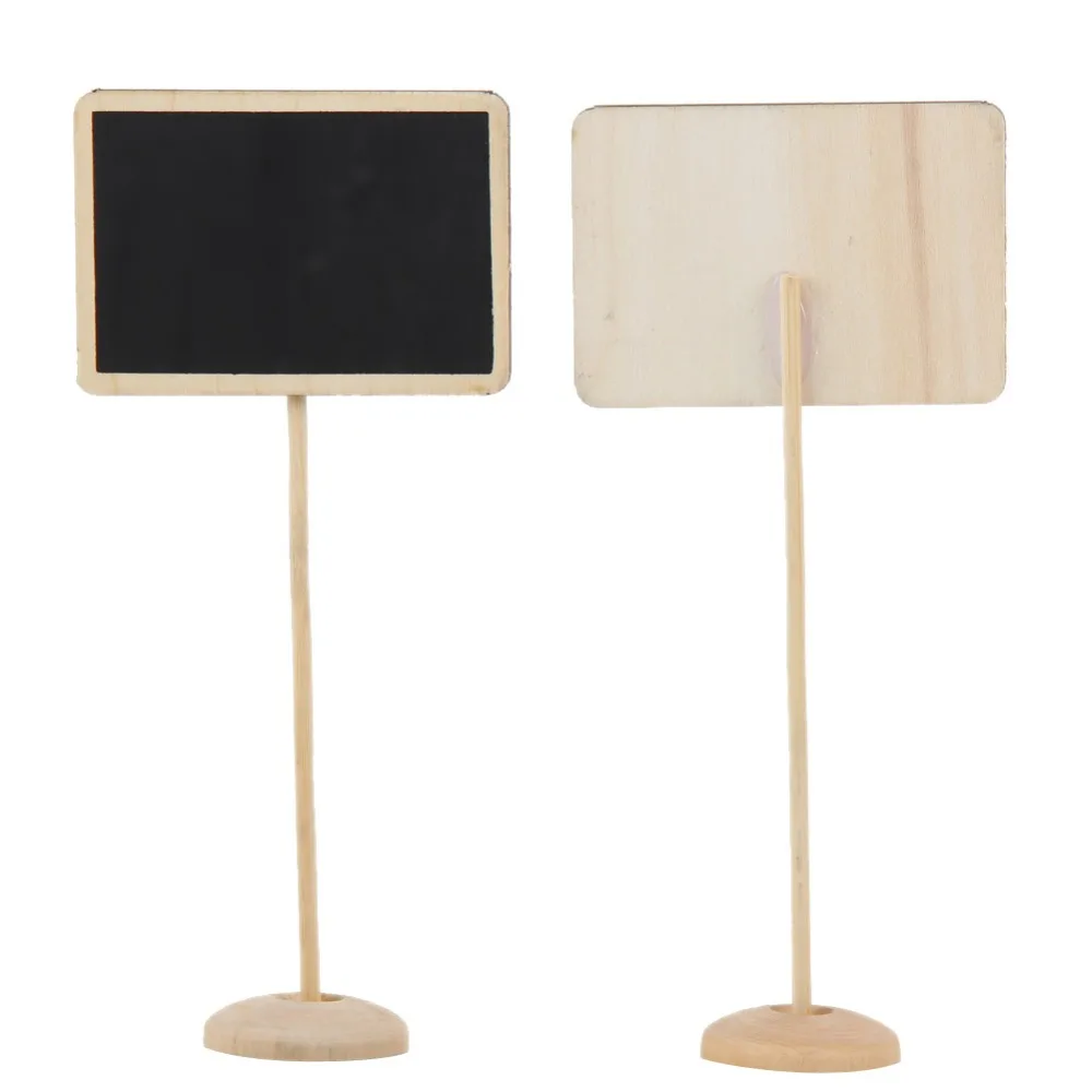 12Pcs lot Wedding Decoration Mini Chalkboard Blackboard Seat Stand Wedding Lolly Heart Retangle Pattern Party Tags