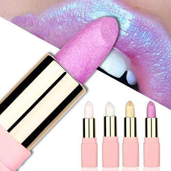 

New 8 Colors Women Lip Gloss Pearlescent Lipstick Colorful Lips Tint Makeup Gold Shimmer Lip Stick Cosmetics Long Lasting TSLM1