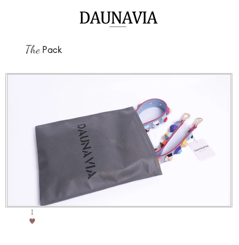 DAUNAVIA, модная летняя женская сумка с заклепками, ремешки из змеиной кожи ПУ, ремешки на плечо для сумок, повседневные ремешки для сумок