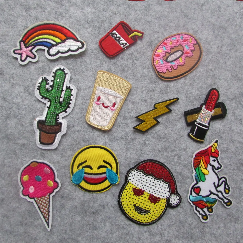 high quality fashion patches hot melt adhesive applique embroidery