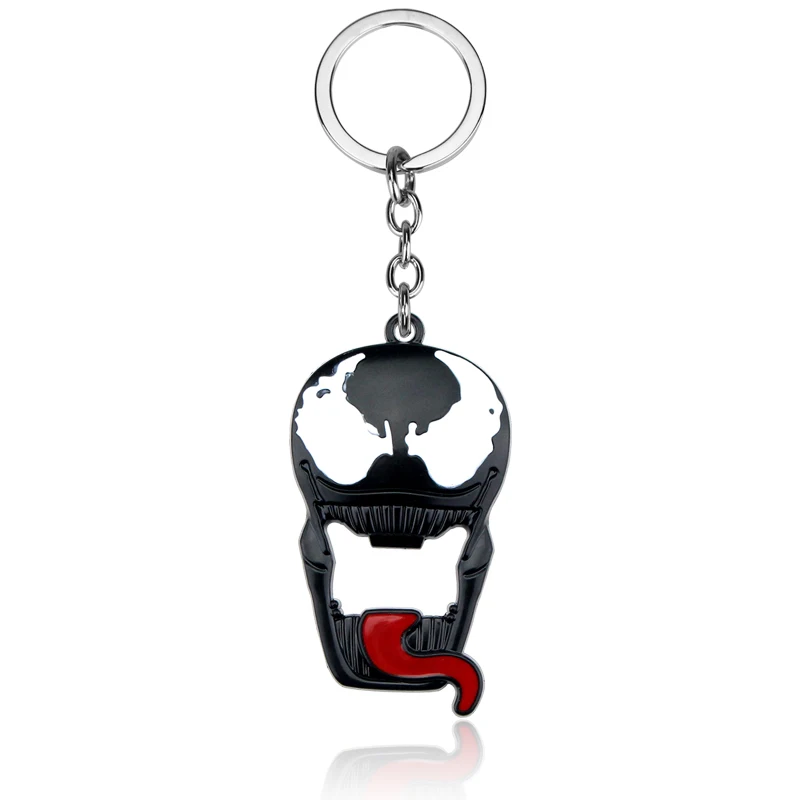 

Marvel Spider Man Venom Mask Keychain The Avengers Comic Anime Bottle opener Pendants Fans Gift for men women thanos jewelry