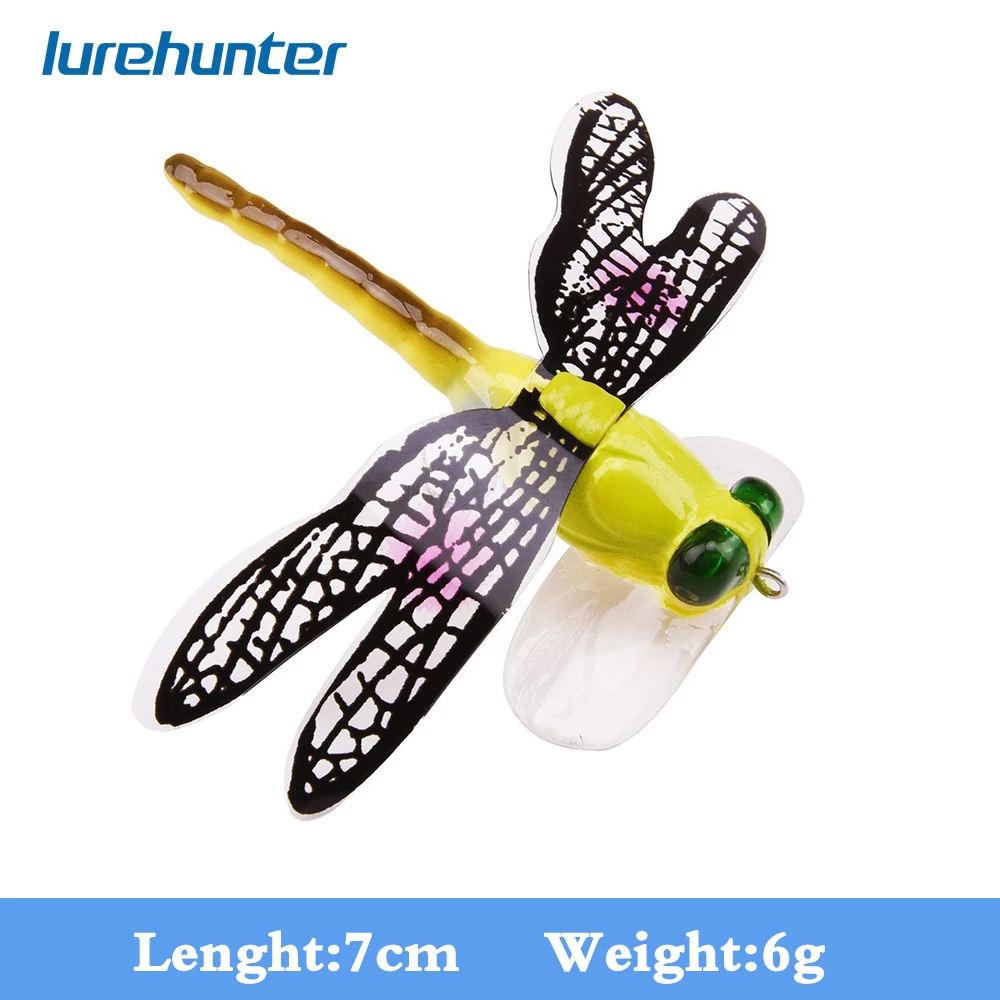 7 センチメートル 6 グラムポッパー釣り餌ルアーリアルなトンボフローティングチャームフライフィッシングハエ新 Fishing Lures Aliexpress