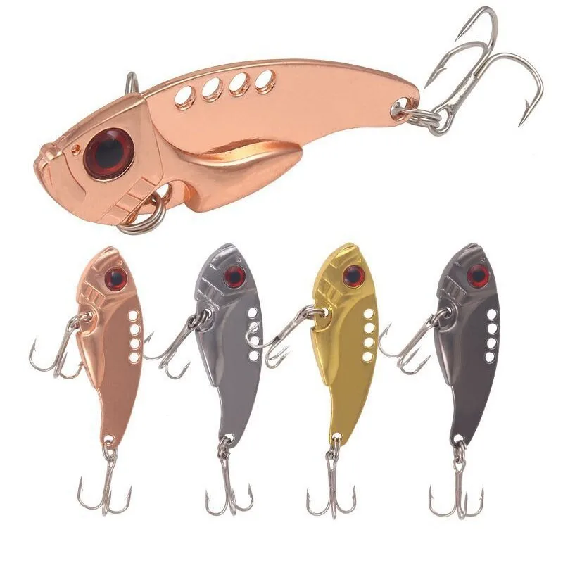 

1Pcs Metal VIB 11g/5.5cm Fishing Lure Vibration Spoon Hard Baits Crankbait Wobbler Swimbait Cicada VIB Tackle Silver/Gold Color