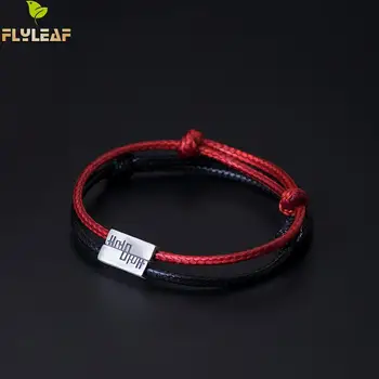 

100% 925 Sterling Silver Vintage Femme & Men Jewelry Flyleaf Couple Charm Bracelet For Women Bracelets & Bangles Chinese Style