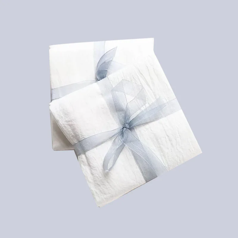 INS стиль минималистичный белый складной хлопковый фон для съемки ткань украшение для отеля и ресторана скатерть на заказ