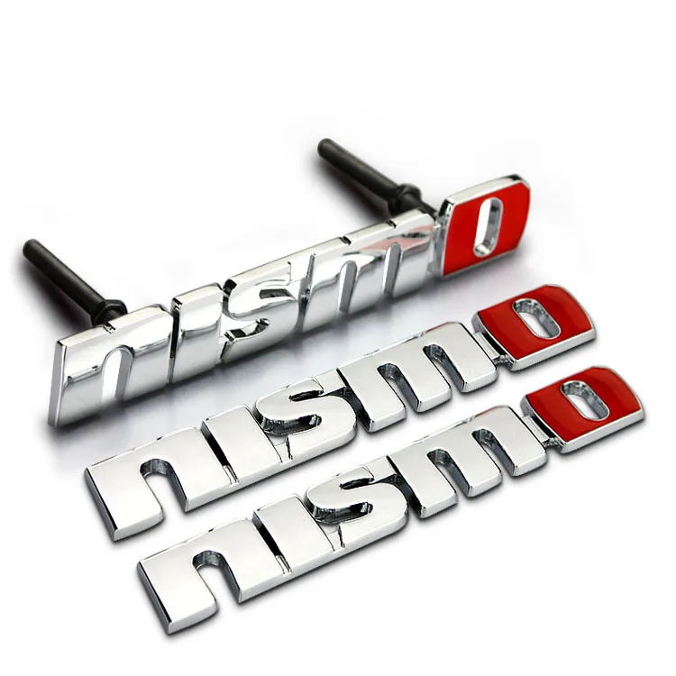 Black Red Chrome Metal Nismo Badge Emblem 3D Decal Sticker on Grille Accessories For Nissan Tiida Teana Dropship |
