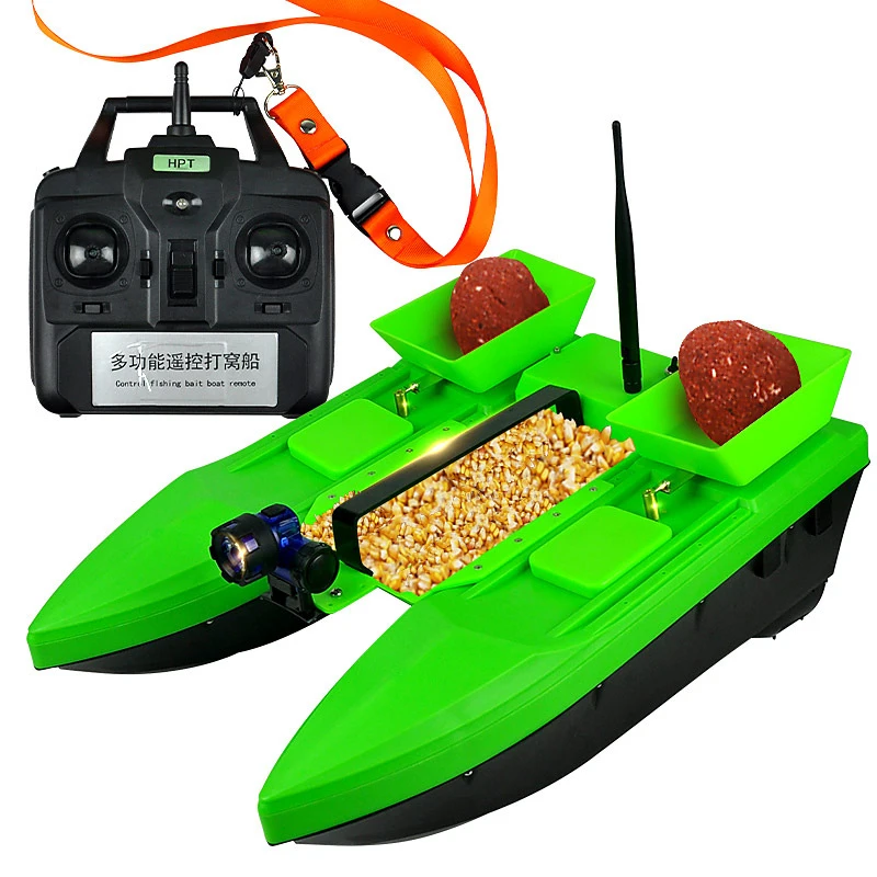 Free Bag Electric RC Bait Boat 500M 2KG Three Cabin Wo Double Hull Wireless Delivery hook feeding Smart RC Bait Fishing Boat