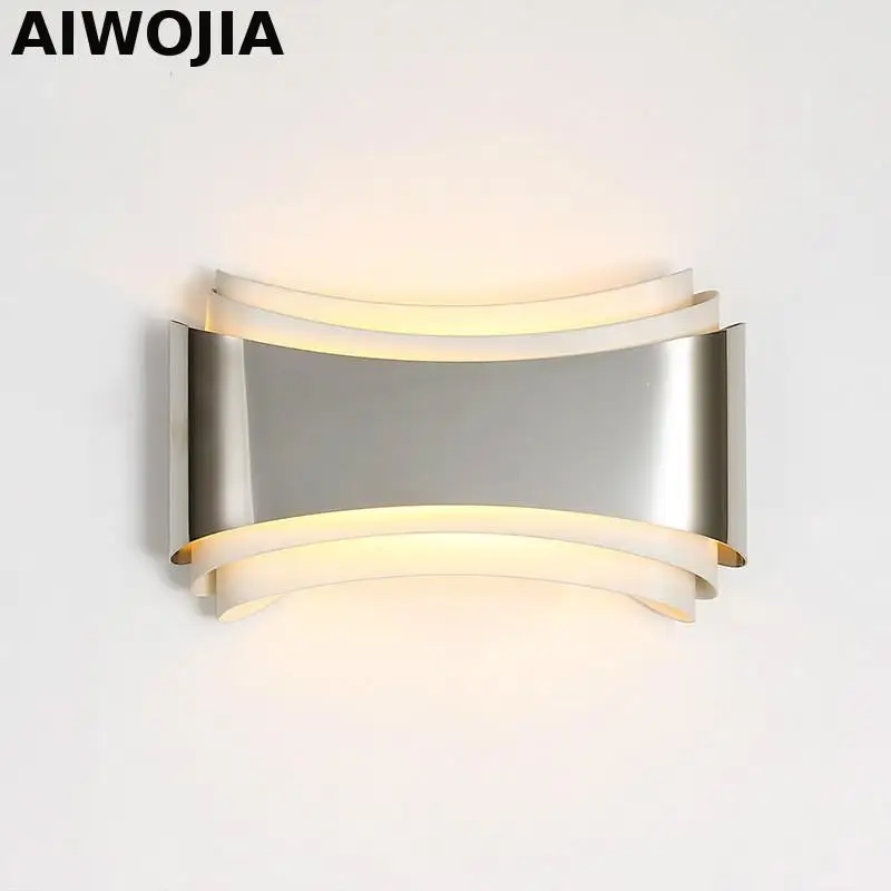

Modern led wall lights for bedroom study room Stainless steel+Hardware 5W home decoration wall lamp free shipping