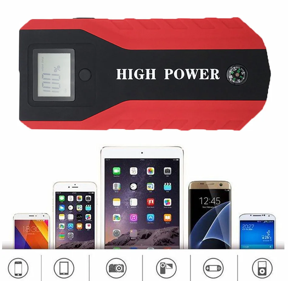 Portable High Power Multi-function 600A 12V Car Jump Stater Newest Emergency Car Power Bank Battery Charger Booster Device Pack Portable High Power Multi-function 600A 12V Car Jump Stater Newest Emergency Car Power Bank Battery Charger Booster Device Pack