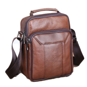 

Fashion Retro Genuine Leather Men Messenger Bags Casual Flap Gg Male Shoulder Bag Zipper Work Hand Bag Soft Men's Bag Packet