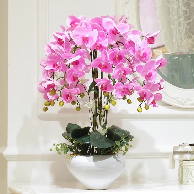 Bunga Buatan Vas Bunga Anggrek Rumah Furnishing Perhiasan