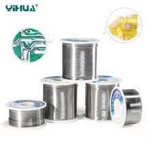 YIHUA haute qualité fil de soudure rouleau colophane noyau étain plomb 0.4 0.5 0.6 0.8 1mm fils d'étain à souder avec Flux de soudage fil de fer bobine