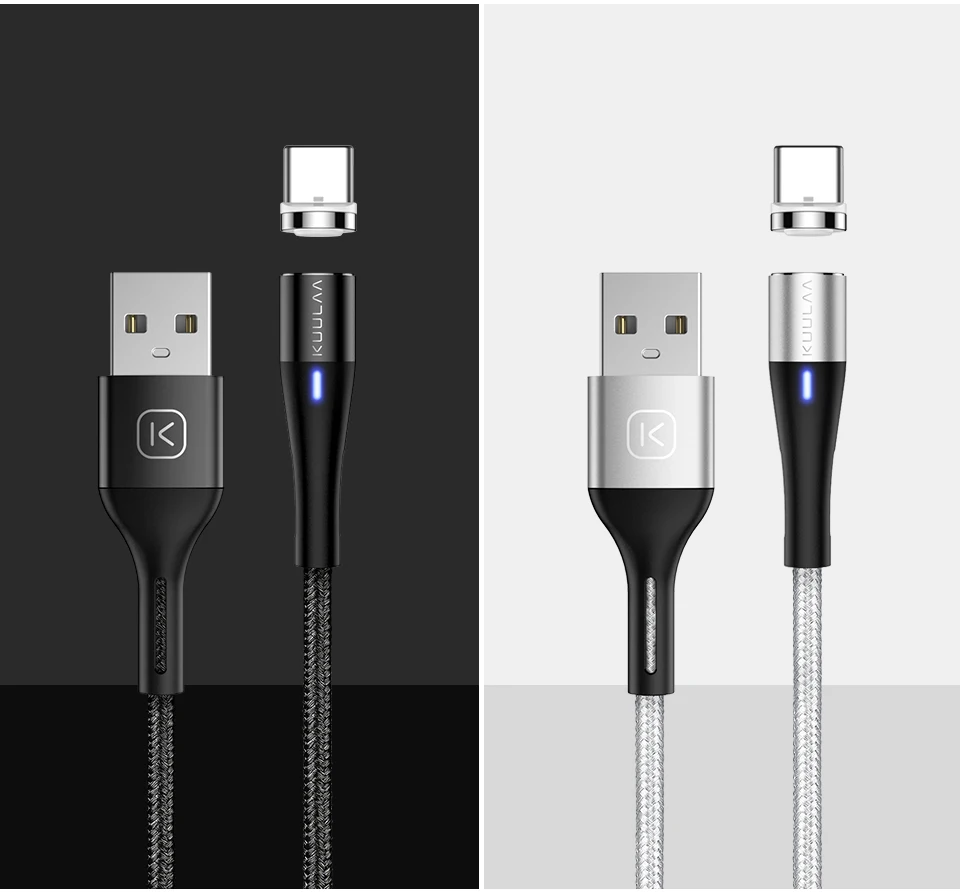 KUULAA Магнитный кабель usb type-C Быстрая Зарядка адаптер для XiaoMi мобильного телефона зарядное устройство Магнит usb type C Быстрая зарядка USB-C шнур