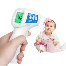 Cofoe font b Thermometer b font Body Temperature Fever Measurement Forehead Non Contact Infrared LCD IR