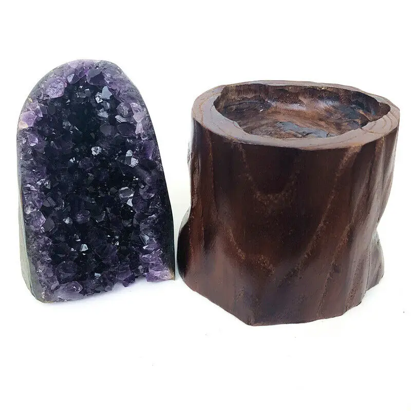 

1 Set Amethyst Geode From Uruguary Top Quality Dark Purple Amethyst Large Amethyst Crystal Geode Cluster Decoration Wealth Lucky