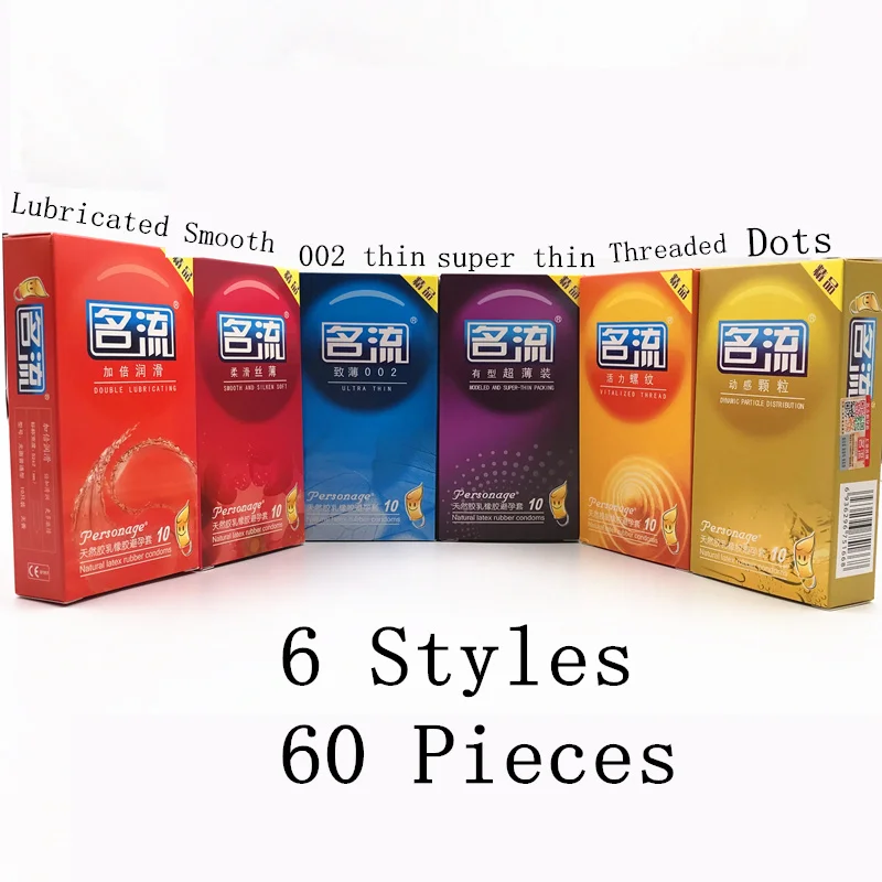 60 Pcs/Lot Condom 6 Styles Natural Rubber Comdoms for Men Super Thin Lubricated Threaded G Spot Condoms Male Dots Condom Sex 5 60 Pcs/Lot Condom 6 Styles Natural Rubber Comdoms for Men Super Thin Lubricated Threaded G Spot Condoms Male Dots Condom Sex 5