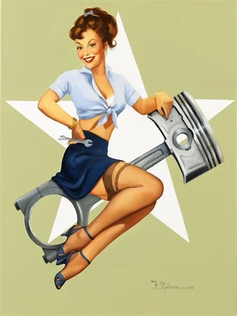 1950's Pin Up Girl Art Archery Poster A3 A2 Print