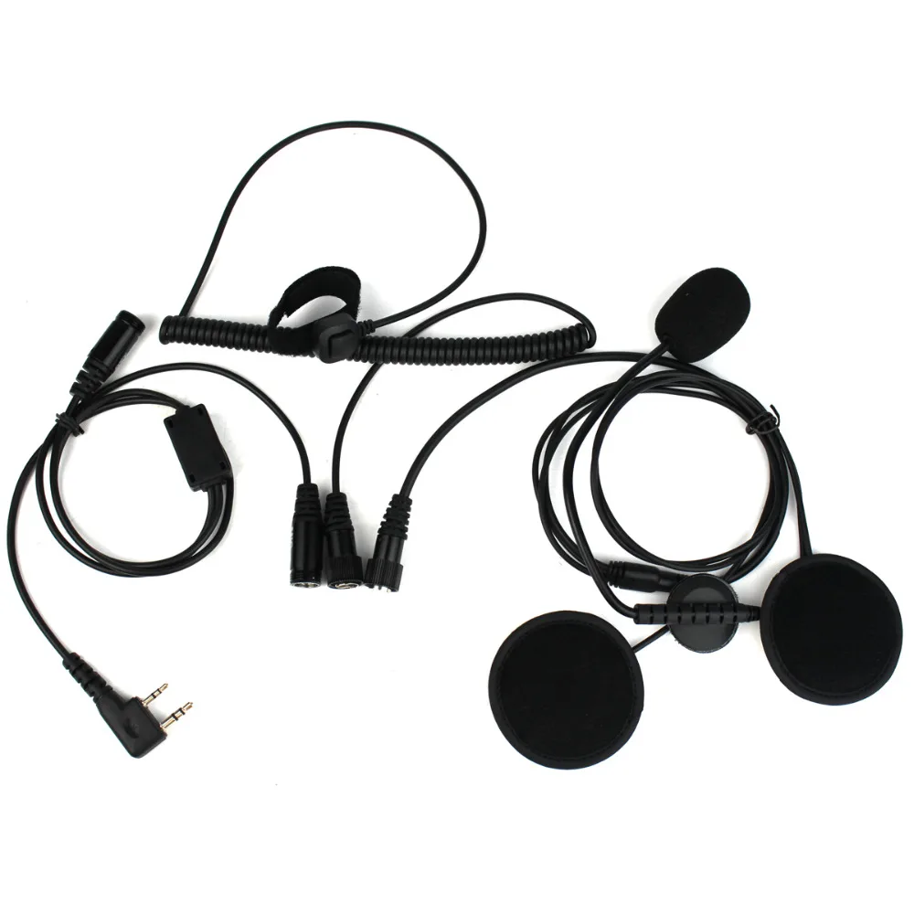 2 шт. Pin Finger PTT гарнитура мотоциклетный шлем микрофон для Kenwood Baofeng TYT Walkie Talkie