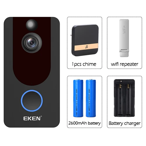 Option6 V7 Смарт IP 1080P видеодомофон wifi видео дверной звонок камера для квартиры ИК сигнализация беспроводная камера безопасности - Цвет: Option6
