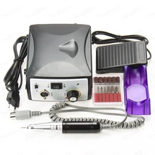 Nail Art File Bits Machine Manicure Kit 35000 RPM 110V/220V Silver Electric Nail Drill Professional Nail Tools